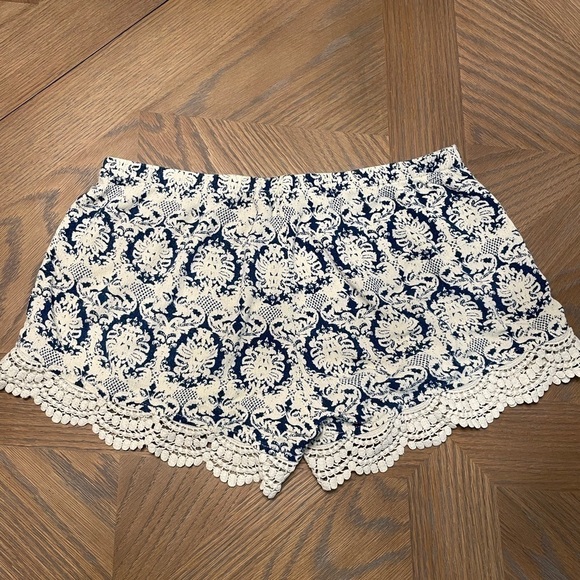 ARTISAN NY pajama shorts lace navy and cream - Picture 3 of 4